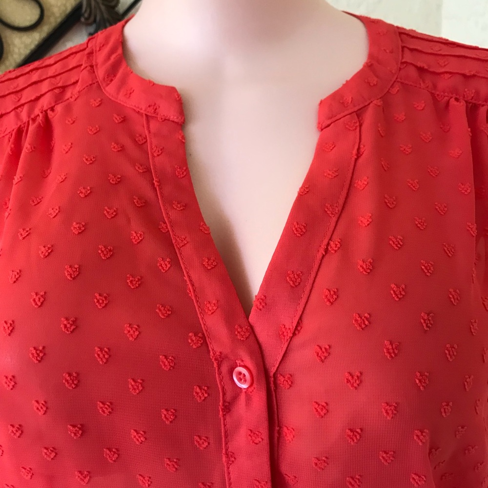 Lauren Conrad Pintuck Long sleeve Shirt - Picture 2 of 8